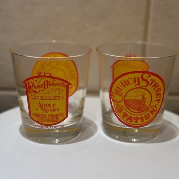 Church Street Station VTG Collectible Souvenir Glass set of 2 Rosie O-Grady's FL - Picture 5 of 7